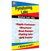 Fishing Hot Spots Fishing Map L122 Pennsylvania - Pymatuning Lake