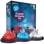 Light-up Crystal Growing Kit for Kids - Grow Your Own Crystals and Make Them Glow : Great Science Experiments Gifts for Kids, Boys & Girls - STEM Toys - Crystal Making Science Kit (Red