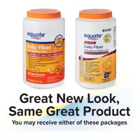 Equate Daily Fiber Orange Smooth Fiber Powder, 48.2 oz
