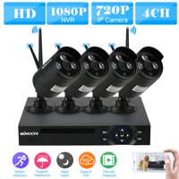 KKmoon 1080P HD Home Security Camera 4CH NVR 4 Packs 1.0MP Outdoor Waterproof Wireless CCTV Security Surveillance System