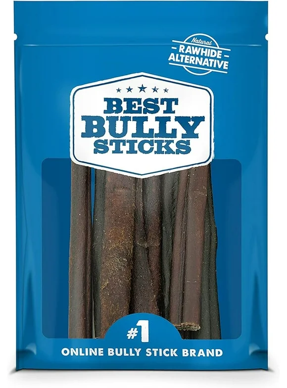 Best Bully Sticks All Natural Dog Chews - 6 Inch Beef Collagen Sticks - USA Baked & Packed - Highly Digestible, Limited Ingredient, Rawhide Alternative Dog Chew - 5 Pack