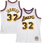 Magic Johnson Los Angeles Lakers Mitchell & Ness 1984-85 Hardwood Classics Reload 2.0 Swingman Jersey - White