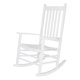image 3 of Shine Company Vermont Polyurethane High Back Rocking Chair, White