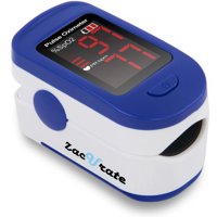 Zacurate 500BL Sporting/Aviation Fingertip Pulse Oximeter Blood Oxygen Saturation Monitor with batteries and lanyard included (Navy Blue)