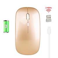 Wireless 2.4G Mouse Ultra-thin Silent Mouse Portable and Sleek Mice Portable Rechargeable Mouse 10m/33ft Wireless Transmission  With USB Receiver Compatible With Notebook, PC, Laptop, MacBook