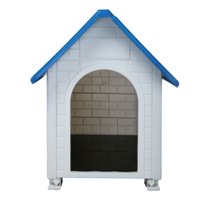 BLUKIDS Plastic Dog House - Water Resistant Dog Kennel for Small to Medium Sized Dogs All Weather Indoor Outdoor Doghouse Puppy Shelter
