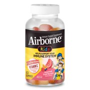 (2 pack) Airborne Kids Assorted Fruit Flavored Gummies, 63 count, 500mg of Vitamin C and Minerals & Herbs Immune Support