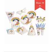 242 Piece Rainbow Unicorn Party Supplies with Tableware and Decorations for Birthdays| Serves 16
