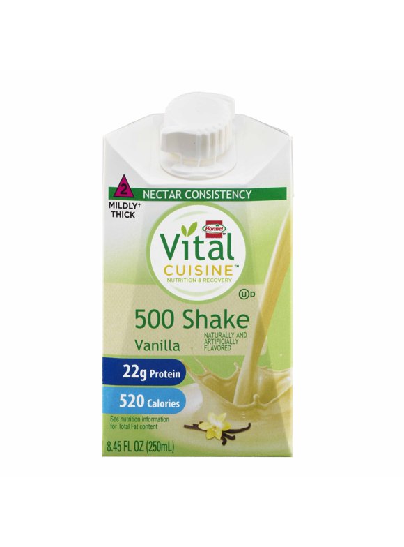Vital Cuisine 500 Shake Vanilla Oral Supplement, 8.45 oz. Carton