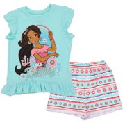 Elena of Avalor Disney Little Girls Top and Rolled Shorts Set (4)