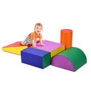 Gymax Crawl Climb Foam Shapes Playset Softzone Toy Toddler Preschoolers Kids