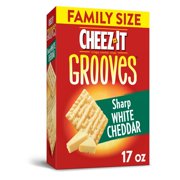 Cheez-It, Crunchy Cheese Snack Crackers, Sharp White Cheddar, Family Size, 17 Oz