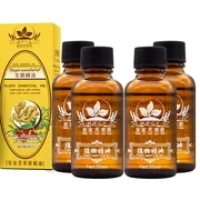 4 Pcs 100% Pure Plant Therapy Lymphatic Drainage Ginger Oil for Injury Recovery, Faster Pain Relief