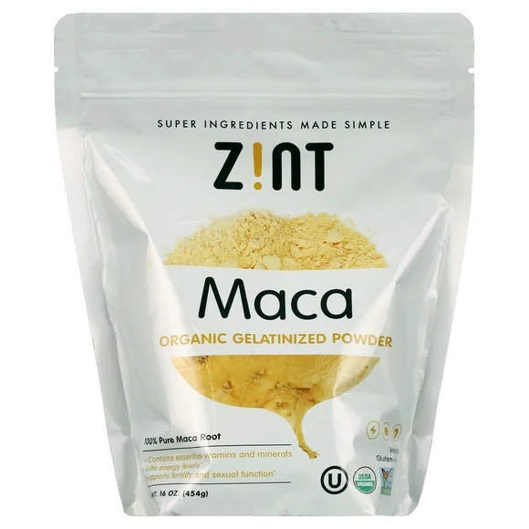 Zint Maca Organic Gelatinized Powder 16 oz 454 g