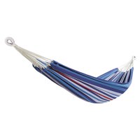 Bliss Hammocks Cotton Polyester Blue Hammock in a Bag , 1 Person Weighing up 220 lbs , 77" L x 40" W