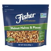FISHER Chef's Naturals Walnut Halves & Pieces, 10 oz, Naturally Gluten Free, No Preservatives, Non-GMO 10 Ounce (Pack of 1)
