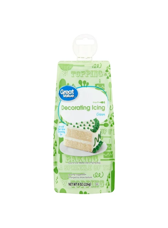 Great Value Green Decorating Icing, 8 oz