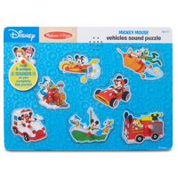 Melissa & Doug Disney Mickey Mouse and Friends Vehicles Sound Puzzle (8 pcs)