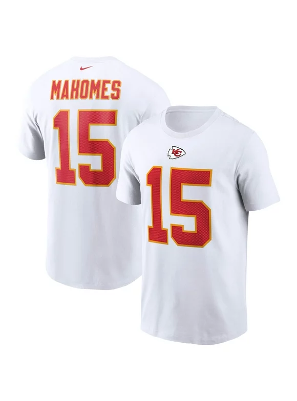 Men's Nike Patrick Mahomes White Kansas City Chiefs Name & Number T-Shirt
