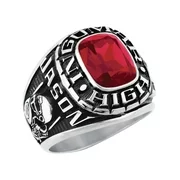 Personalized Men's Square Class Ring