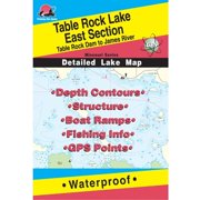 Fishing Hotspots Pro Fishing Map L156 Missouri - Table Rock Lake West (James River Mouth to Beaver Dam)