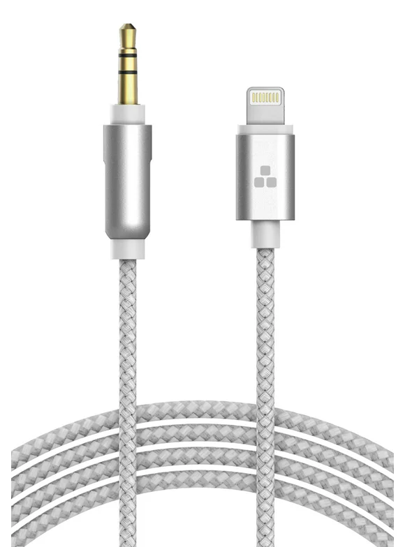 (Apple MFI Certified) iPhone Aux Lightning Cord to Male 3.5mm Auxiliary Cable (iPhone Audio Link to Car Jack, Headphones & Speakers) (White)