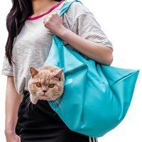 Dettelin Pet Backpack Cage Cat Dog Outing Bag Multi-Purpose Outing Backpack Pet Travel Bag Outdoor Multifunctional Pet Shoulder Bag Nail Clipping Cleaning Grooming Bag