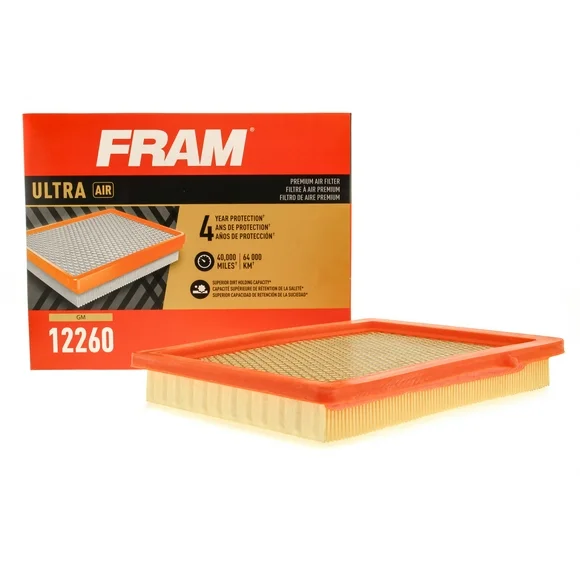 FRAM Ultra Air 12260, Premium Engine Air Filter, Replacement Filter for Select Chevrolet and GMC Vehicles Fits select: 2018-2024 CHEVROLET EQUINOX, 2018-2023 GMC TERRAIN