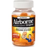 2 Pack - Airborne Orange Flavored Gummies,1000mg of Vitamin C and Minerals & Herbs Immune Support 42 ea