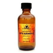 SPEARMINT ESSENTIAL OIL AROMATHERAPY NATURAL 100% PURE GLASS BOTTLE 2 OZ, 59 ml