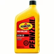 (2 Pack) Pennzoil High-Mileage 5W-30 Motor Oil, 1 qt