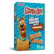 Kellogg's SCOOBY-DOO! Baked Graham Cracker Snacks, Made with Whole Grains, Kids Lunch Snacks, Cinnamon, 11oz, 1 Box
