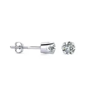 1/3 Carat Colorless Diamond Stud Earrings In 14 Karat White Gold For Women, Teens and Girls!