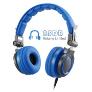 AGPTEK Headphones for Kids, 85dB Volume Limit , Adjustable & Foldable Earphones, Blue