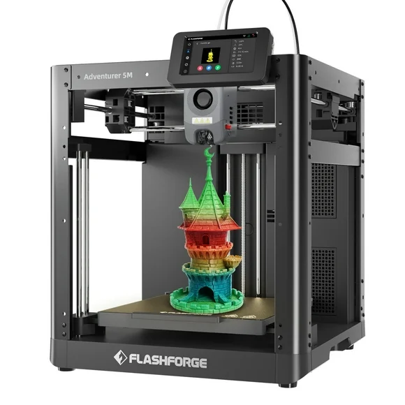Flashforge Adventurer 5M 3D Printer, 600mm/s High Speed 3D Printer, 8.7 x 8.7 x 8.7''