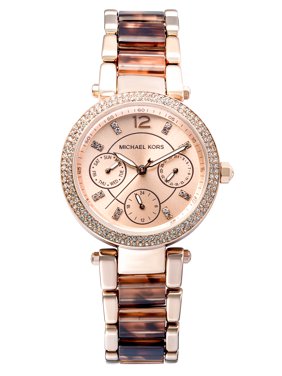 Michael Kors Women's Parker Chronograph Rose Gold-Tone Stainless Steel Watch MK6834