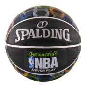 Spalding NBA SGT Neverflat Hexagrip 29.5" Basketball - Black/Neon