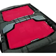 Shadeidea Jeep Wrangler Sunshade JKU Top Sun Shade JK Unlimited (2007-2018) 4-Door Front & Rear-Cherry Red Mesh Screen Cover UV Blocker with Grab Bag-10 Years Warranty