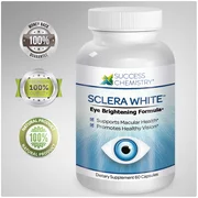 Sclera White Eye Brightening Formula by Success Chemistry- For Beautiful Bright Eyes. Preserve Eye Vision Health, Reduce Eye Strain & Fatigue. Anti-Macular Degeneration Formula. Non-GMO 60 Veggie CAPS