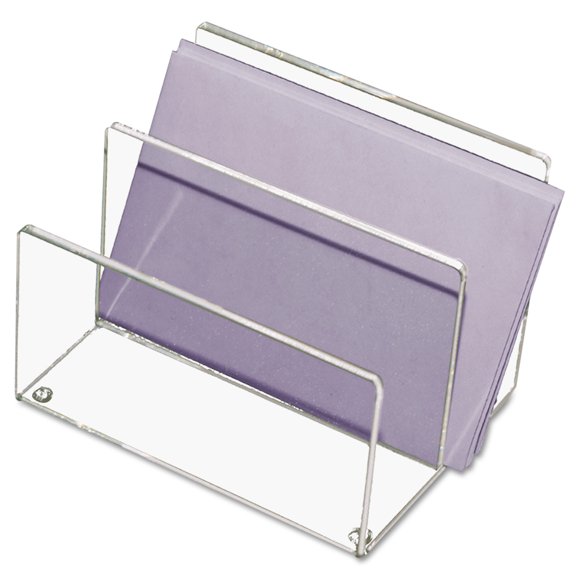Kantek Clear Acrylic Mini Sorter, Two Sections, 6 X 4 X 4 inches