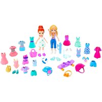 Polly Pocket Super Sporty Pack, 3-inch Polly & Lila Dolls, Over 35 Fashions & Sporting Accessories, Ages 4 and Older
