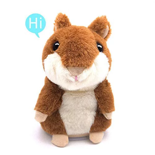 Talking Hamster, Repeats What You Say Plush Animal Toy Electronic Hamster Mouse For Boys, Girls & Baby Gift