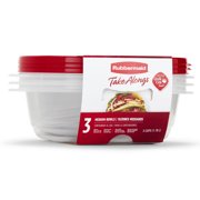 Rubbermaid TakeAlongs Food Storage Containers, 5 Cup, 3 Pack