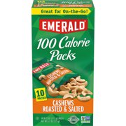 Emerald Nuts Cashews Roasted and Salted, 100 Calorie Packs, 10 Ct