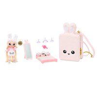 Na! Na! Na! Surprise 3-in-1 Backpack Bedroom Pink Bunny Playset with Limited Edition Doll