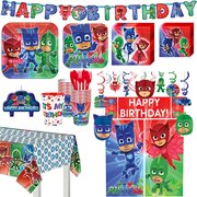 PJ Masks Birthday Party Kit, Includes Happy Birthday Banner and Decorations, Serves 16