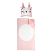 Pink Bunny Sleeping Bag with Figural Pillow for Kids by Heritage Club