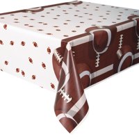 Football Plastic Party Tablecloth, 84 x 54in