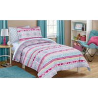 Your Zone Multi-color Folkloric Stripe 7-Piece Bed in a Bag Bedding Set with Sheet Set, Full