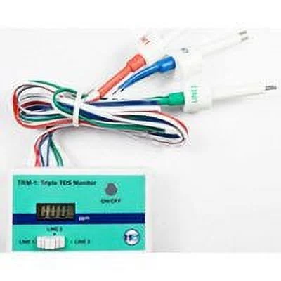 HM DIGITAL TRM-1 TDS Meter Triple Inline TDS Monitor Test TDS Levels at 3 points, Come with 1/4' T Fittings, For DI / RO System &More